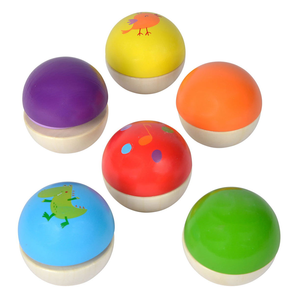 Boules musicales en bois Eichhorn, 6 pcs.