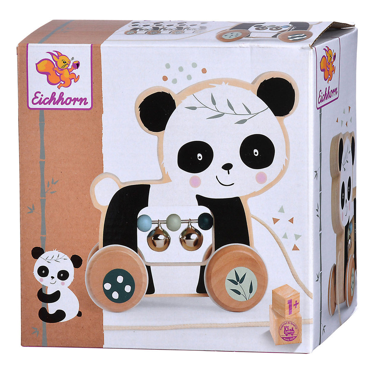 Panda animal de trait en bois Eichhorn