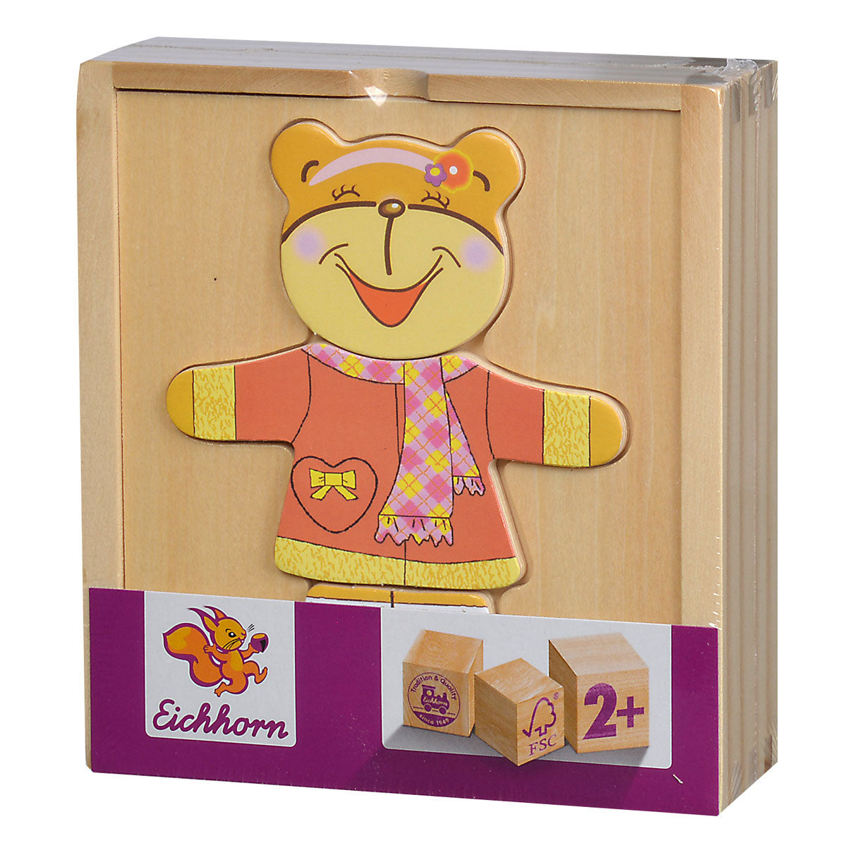 Ours puzzle en bois Eichhorn, 20 pcs.