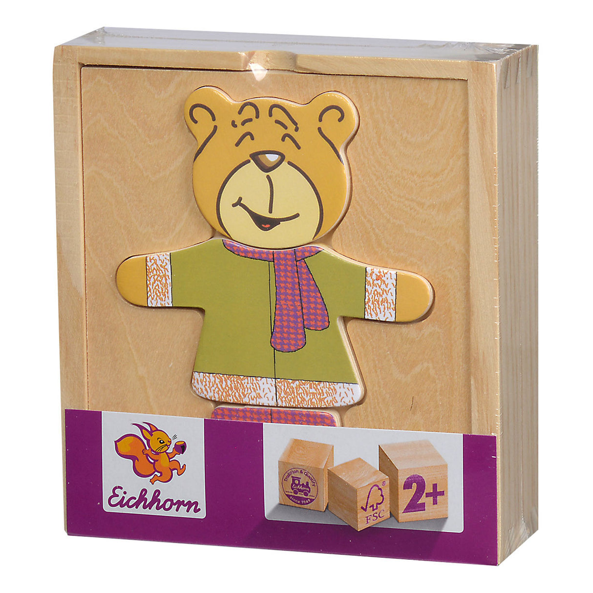 Ours puzzle en bois Eichhorn, 20 pcs.