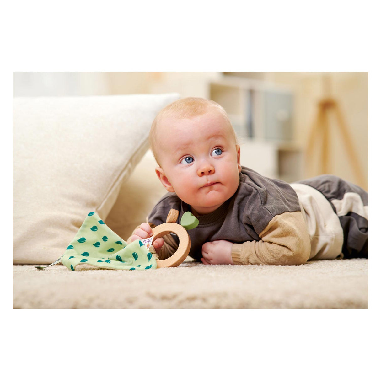 Anneau de dentition en bois Eichhorn baby hipp avec doudou