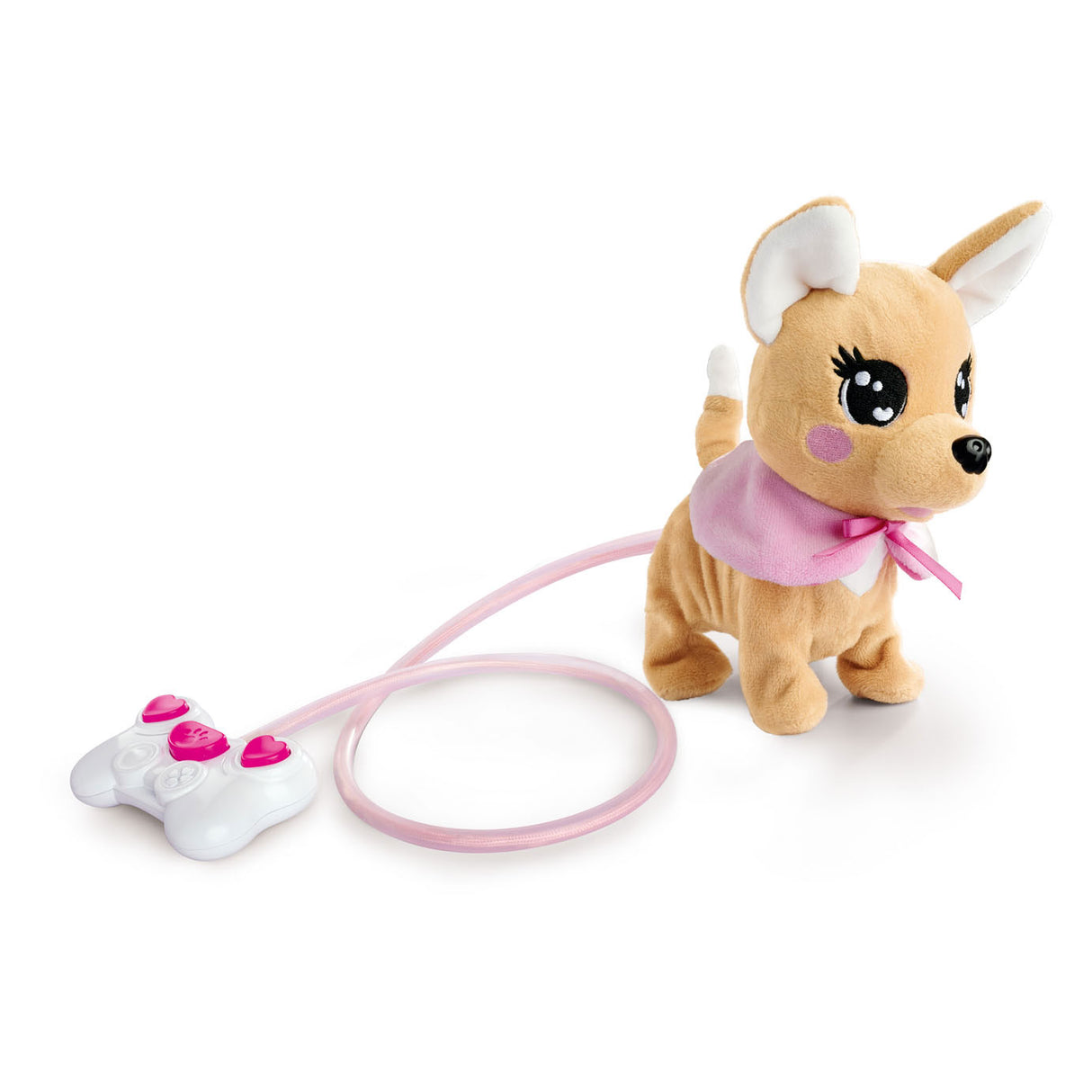 Simba chi chi aime un chien paresseux qui marche avec une télécommande