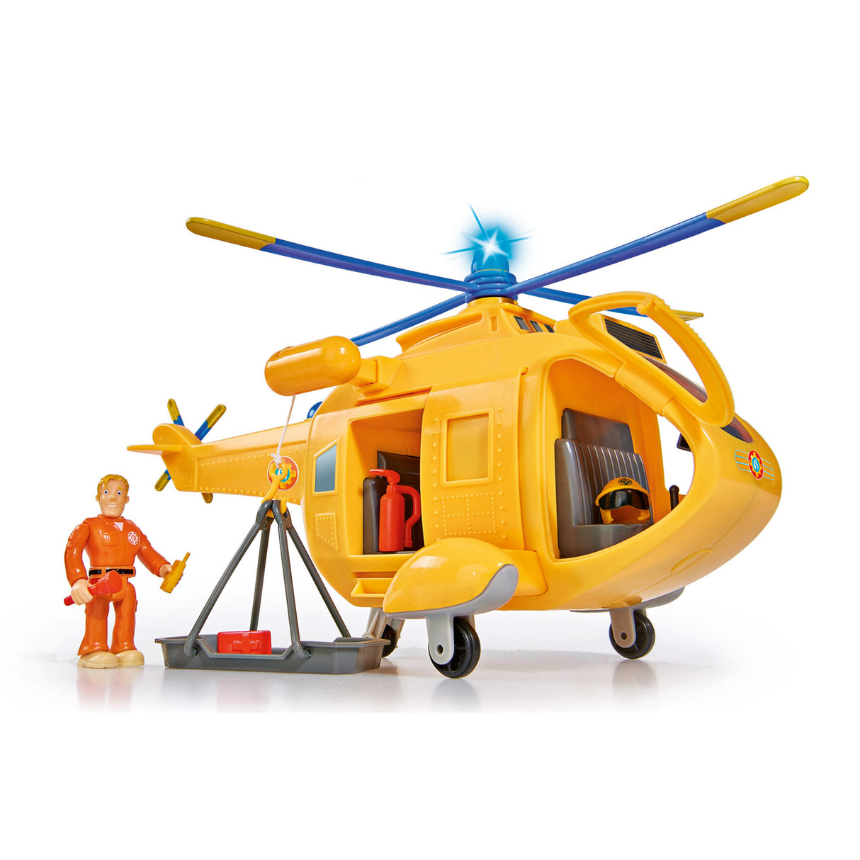 Figurine Simba pompier Sam wallaby 2 hélicoptère mef
