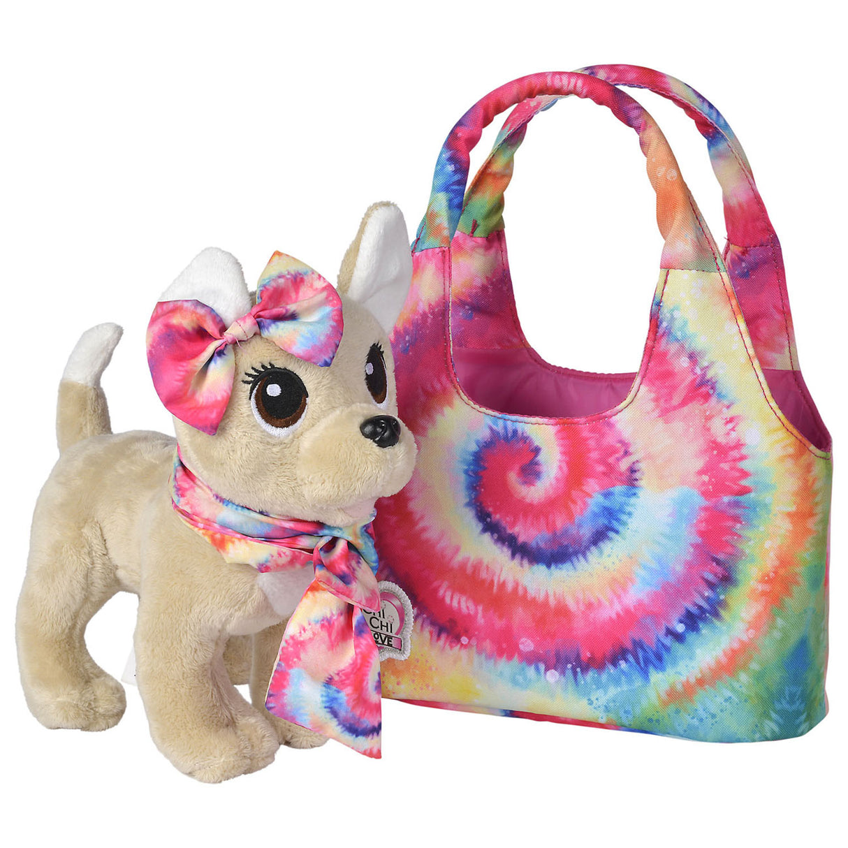 Simba chi chi love chiot peluche en sac style batik
