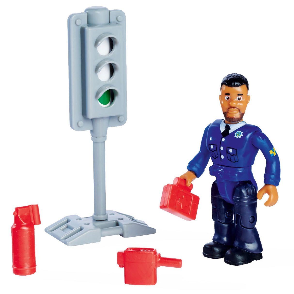 Jouet de voiture de police Sam le pompier Simba avec figurine de jeu Malcolm.