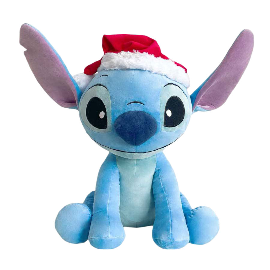 Peluche Disney Stitch avec bonnet de Père Noël, 50 cm