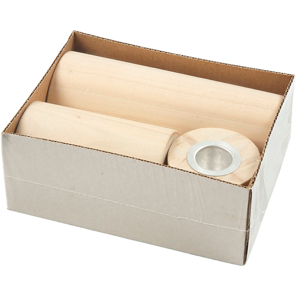 Bougeoirs Creativ company, h: 14,5+9+6,5 cm, diamètre du trou 2,3 cm, 3 pièces 1 boîte