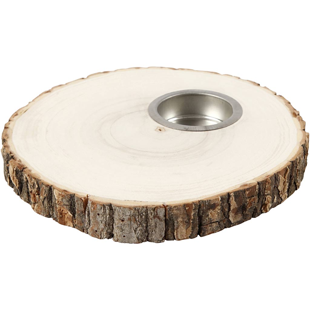Crétiv Company Wooden Disk Tea Lightder 14-16cm Company