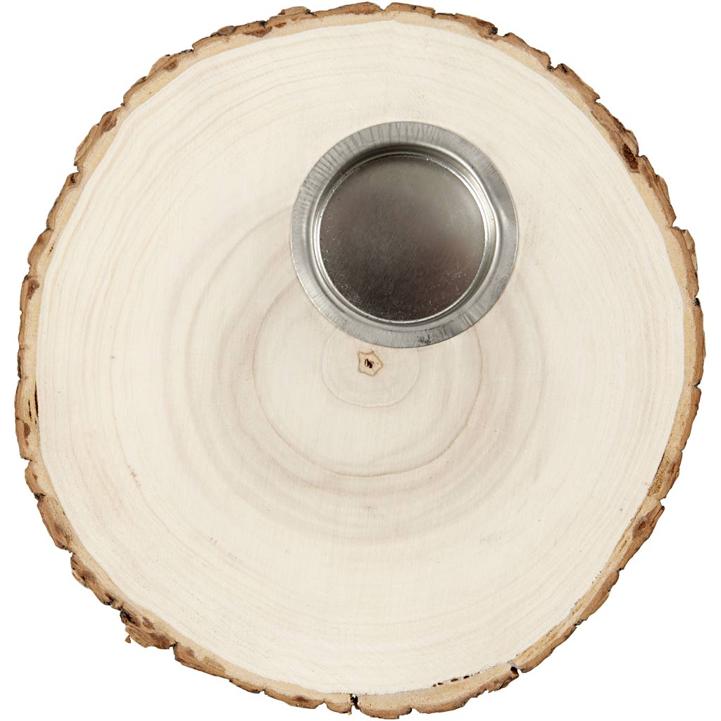 Crétiv Company Wooden Disk Tea Lightder 14-16cm Company
