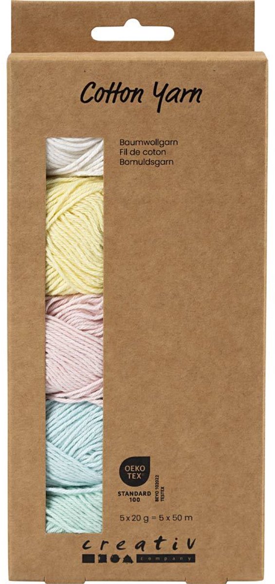 Entreprise créative https: www.ccobby.nl fil de coton-taille-8-4-l-5x50-m-pastelcolours-5x20-gr-1-doos