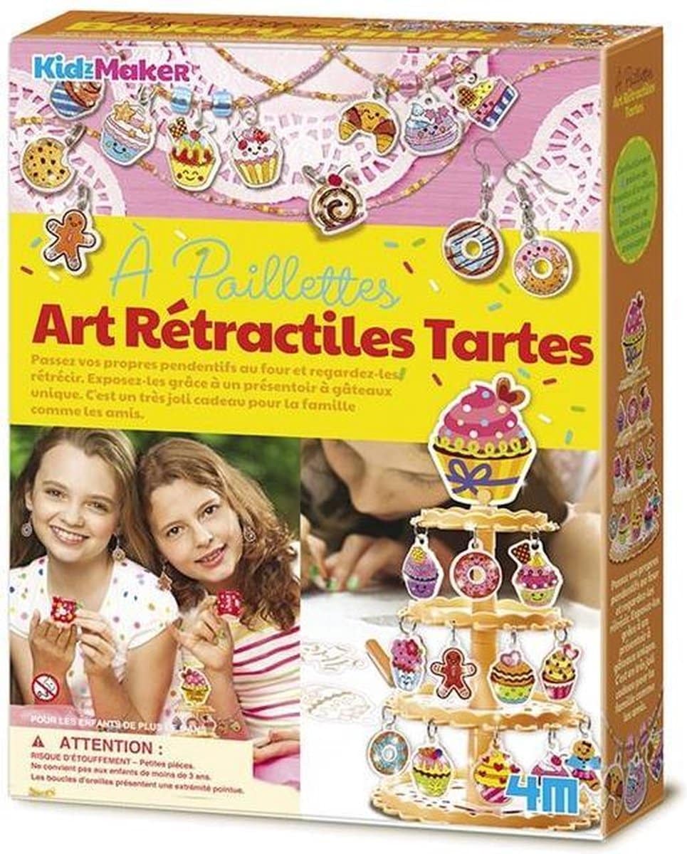 Imp 4m krie paillettes gâteau fabrication et coloriage de bijoux