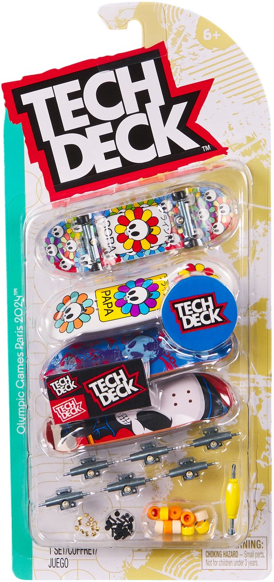 Tech deck doigt skateboard merci junior 9,6 cm 67 pièces