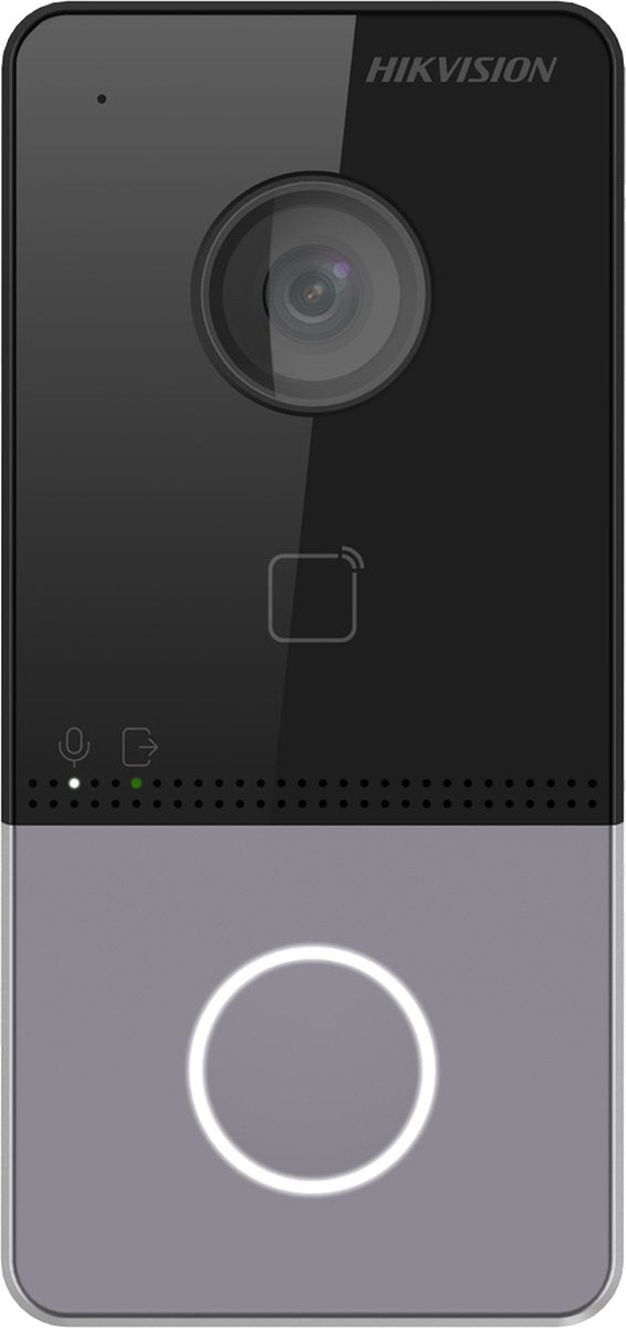 Hikvision DS-KV6113-WPE1(C) Interphone vidéo IP Sonnette Wi-Fi 2MP avec PoE, lecteur de carte Mifare et alarme