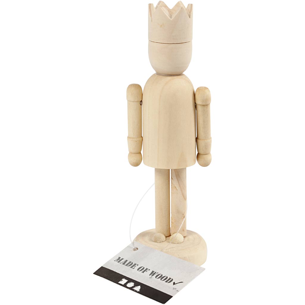 Creativ Company Figure en bois avec couronne, 13 cm