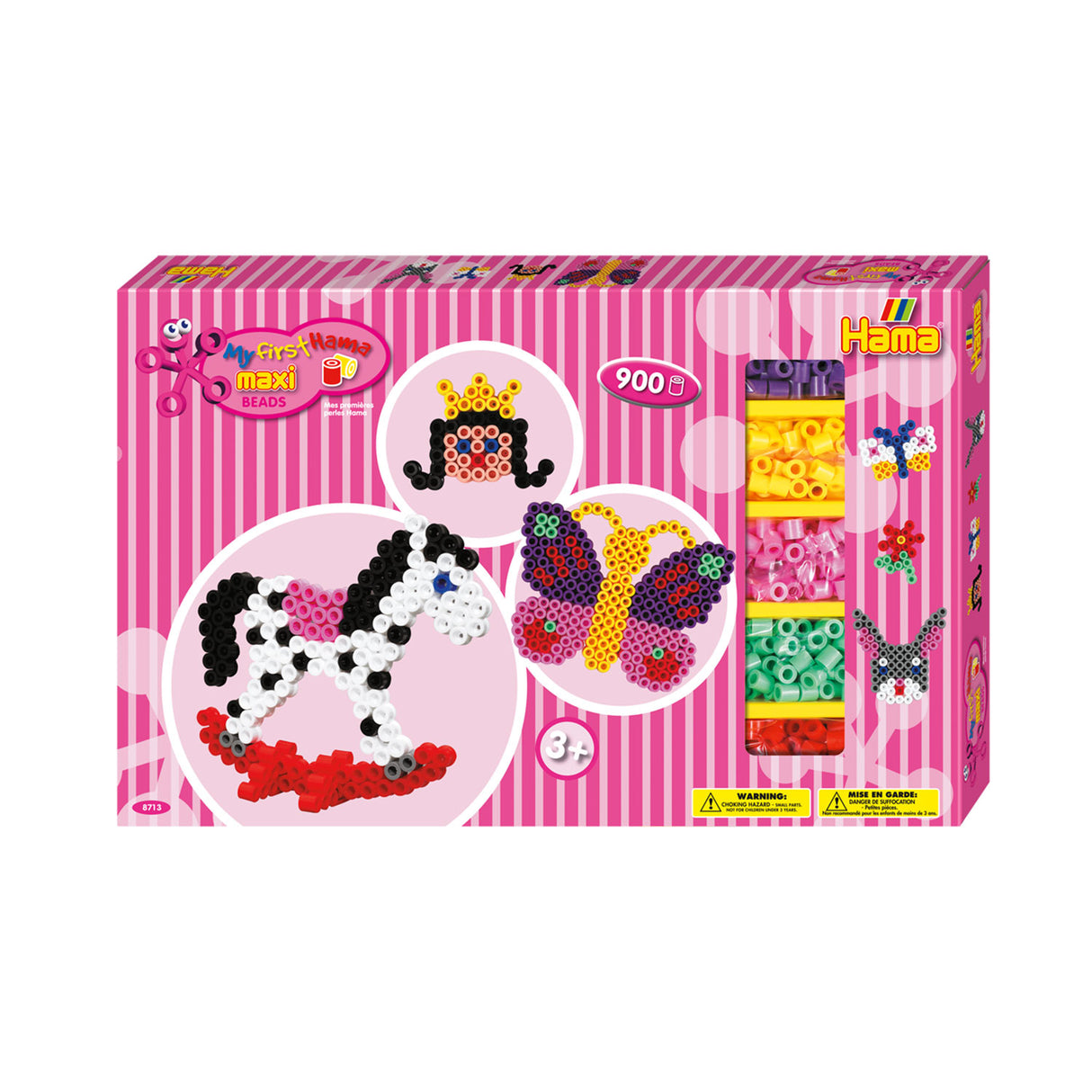 HAMA INTERNING Perle Set Maxi - Pink, 900st.