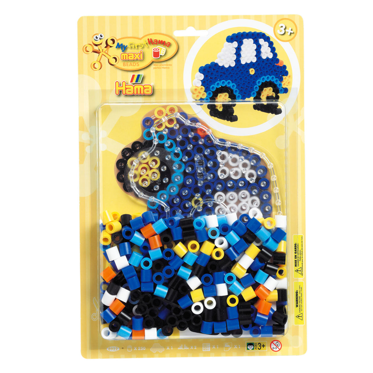 Hama maxi jeu de perles à repasser voiture, 250 pcs.