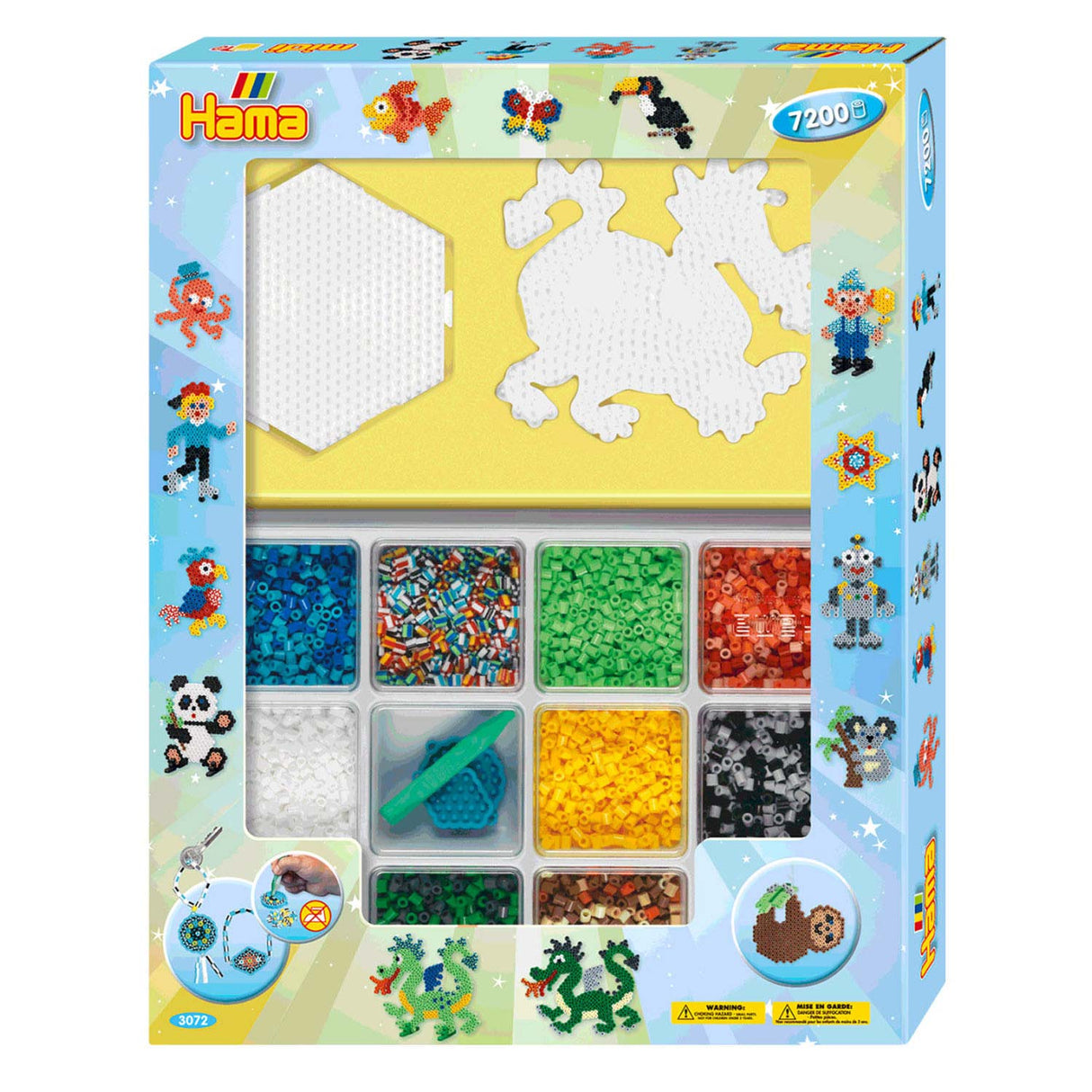 Coffret cadeau de perles à repasser Hama midi, 7200 pcs.