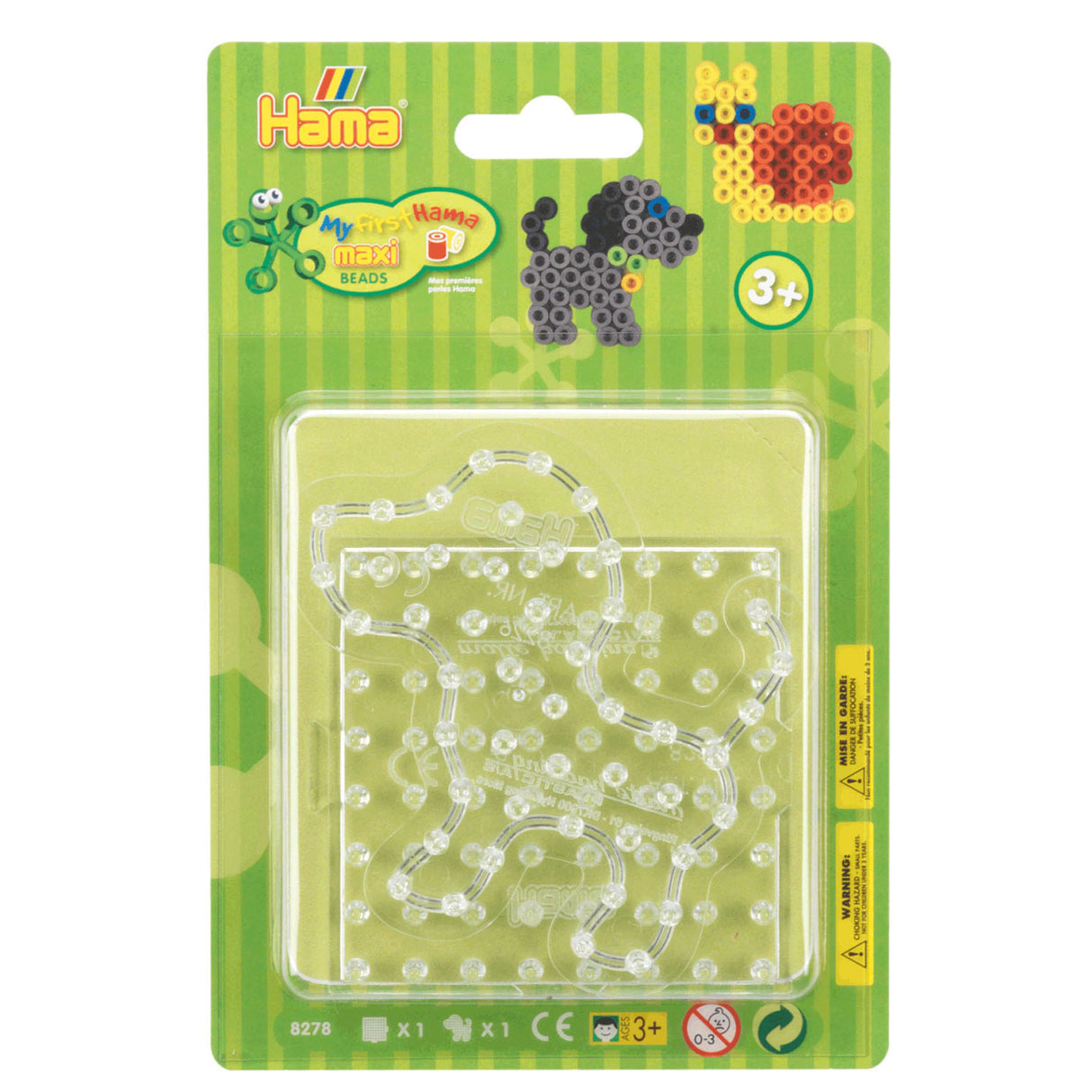 Hama maxi plaques de perles à repasser carré chien