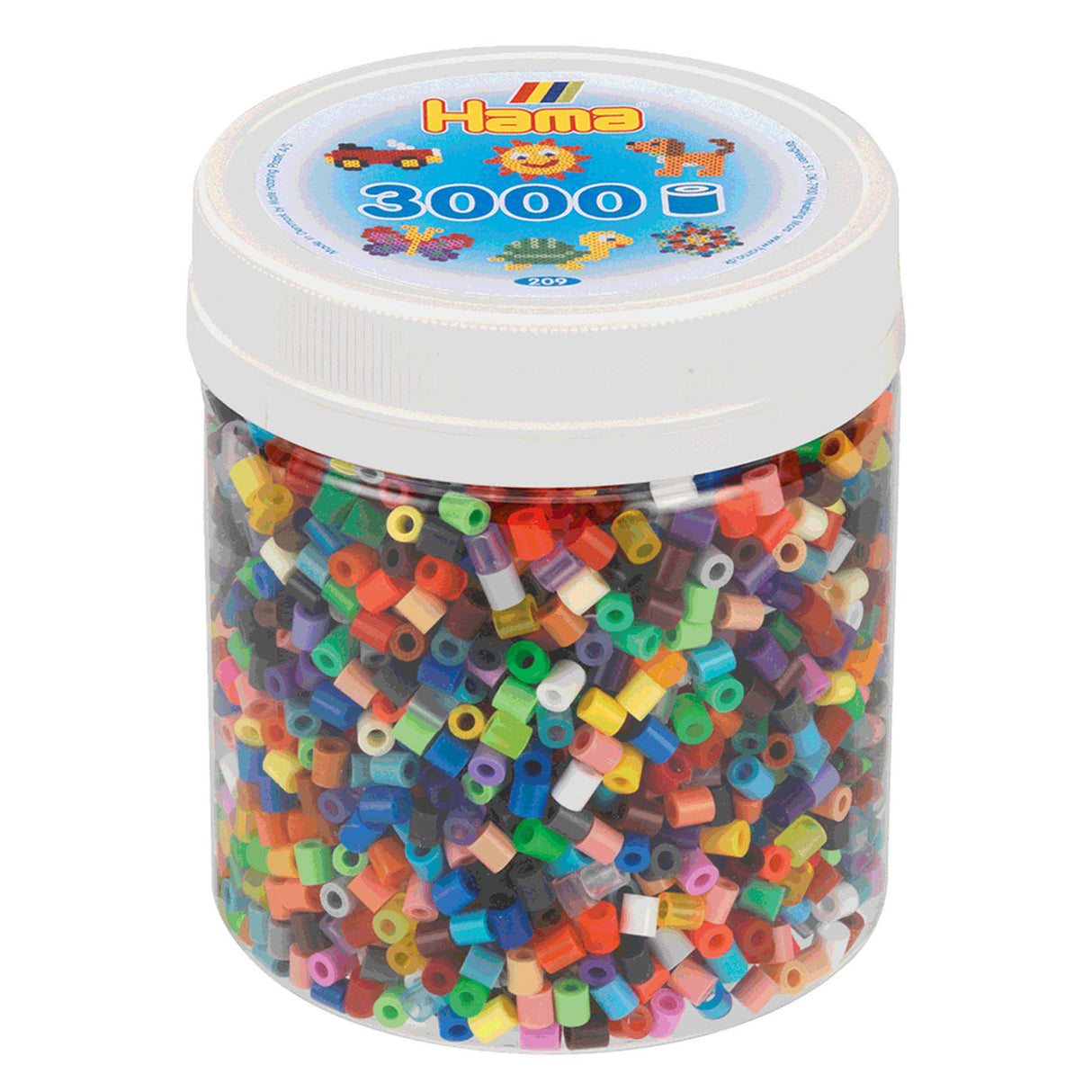 Perles thermocollantes Hama midi en pot - mélange de couleurs (68), 3000 pcs.