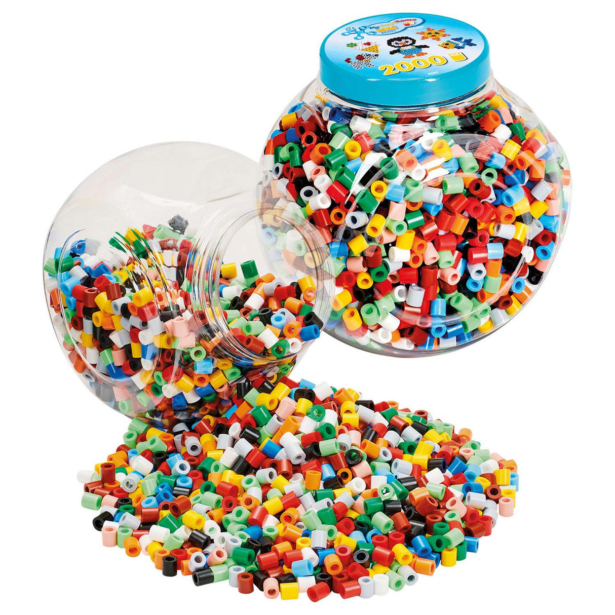 Hama set maxi de perles à repasser - Pot de perles créatif de 2000 pièces.