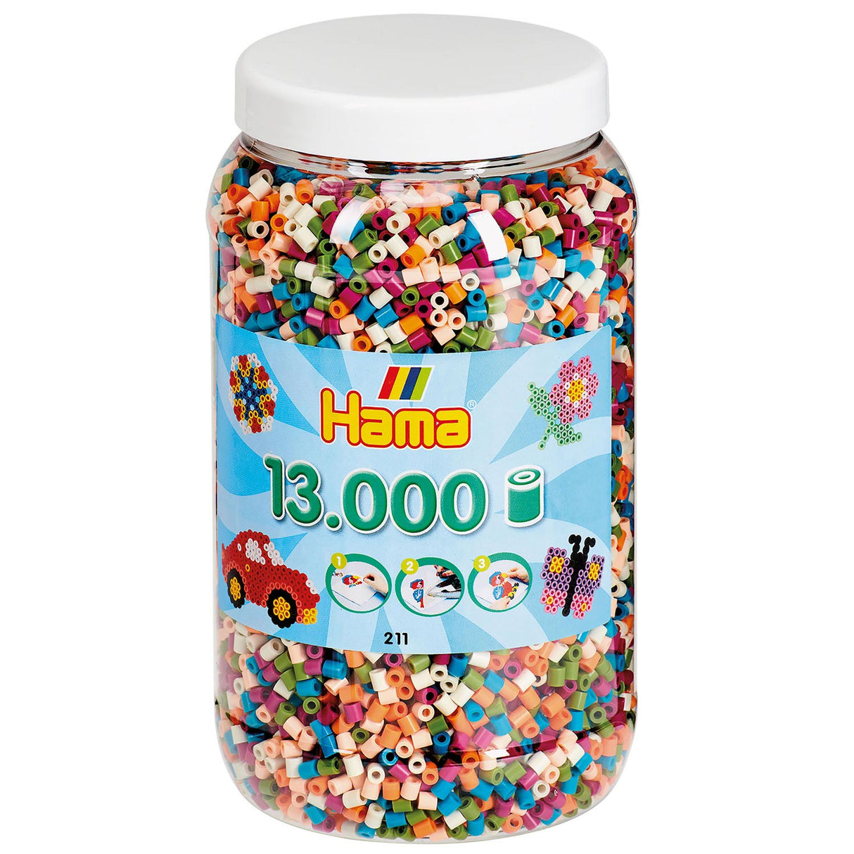 Hama String perles en pot - mélange (58), 13 000e.