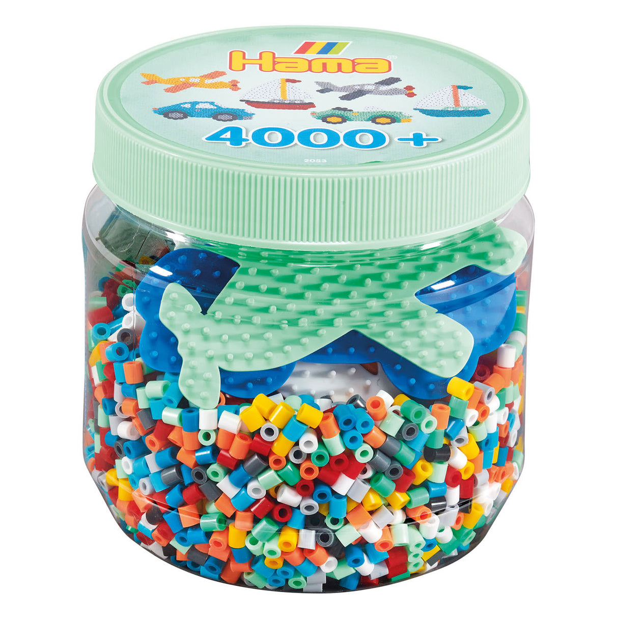 Set de perles thermocollantes Hama midi en pot, 4000 pcs.