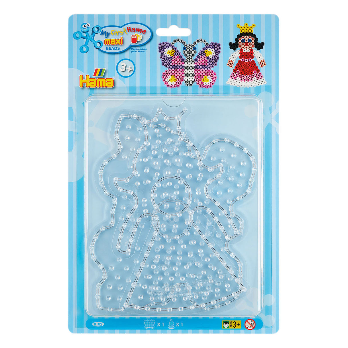 Hama maxi plaques thermocollantes papillon et princesse