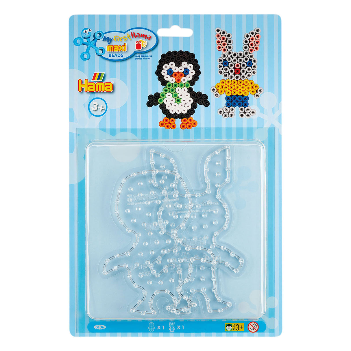 Plaques de perles de fer Hama Maxi - Penguin et lapin