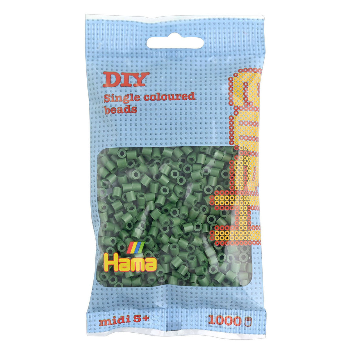 Perles thermocollantes Hama midi - vert forêt, 1000pcs.