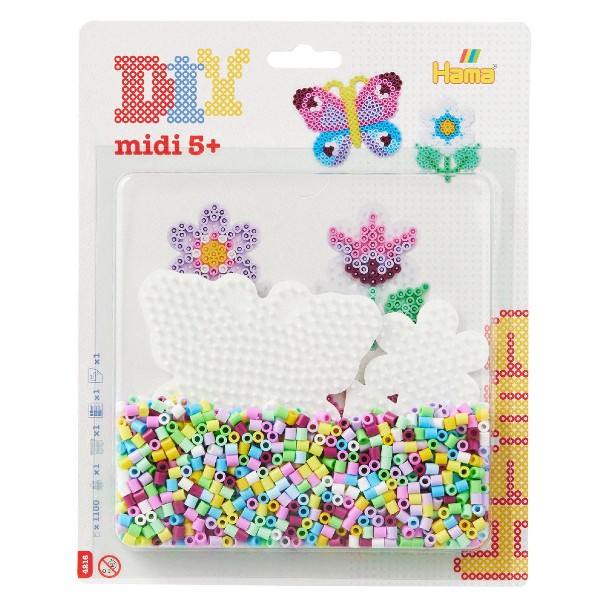 Hama midi set de perles thermocollantes papillon, 1100 pcs.