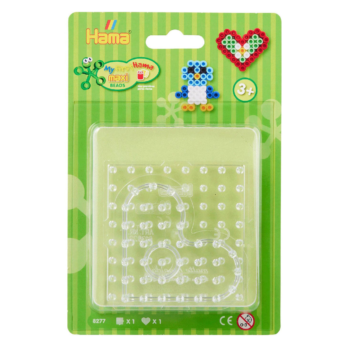 Hama maxi planche à repasser thermocollante carré et coeur, 2 pcs.