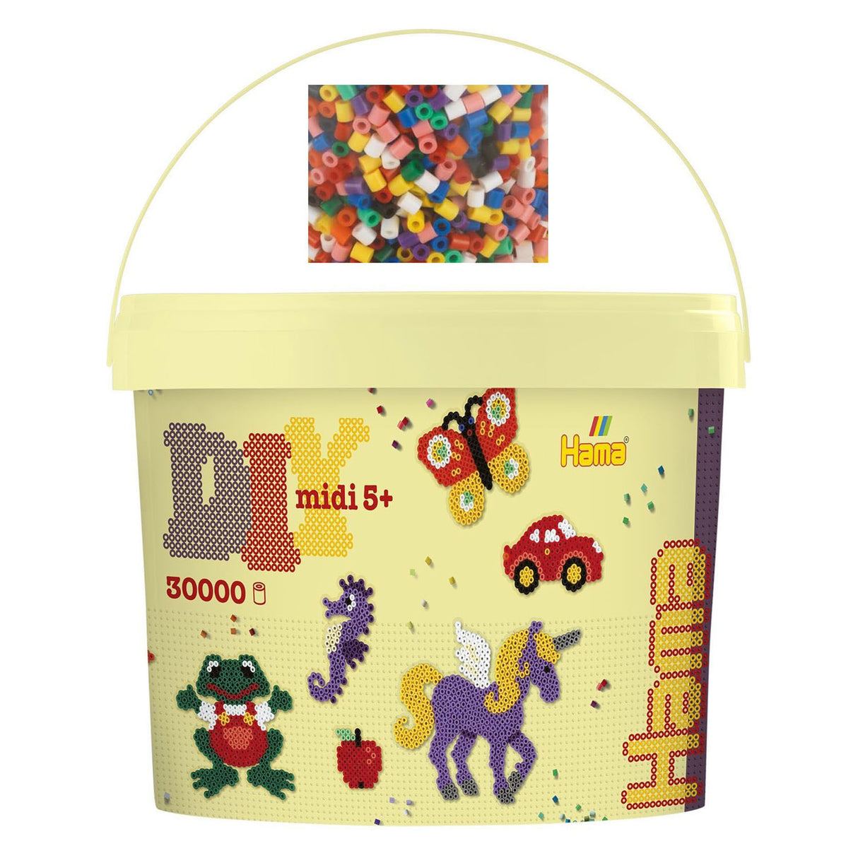 Hama perles à repasser seau midi 30000 pièces