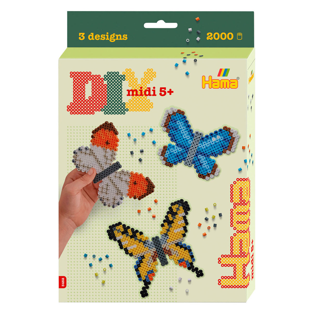 Set de perles thermocollantes Hama - papillons, 2000 pcs.