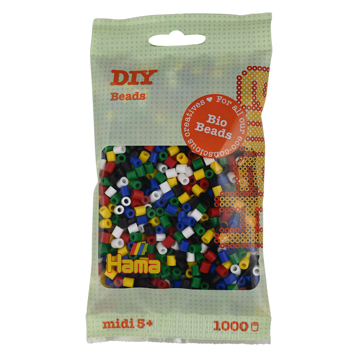 Perles thermocollantes bio Hama - mélange de couleurs vives (198), 1000 pcs.