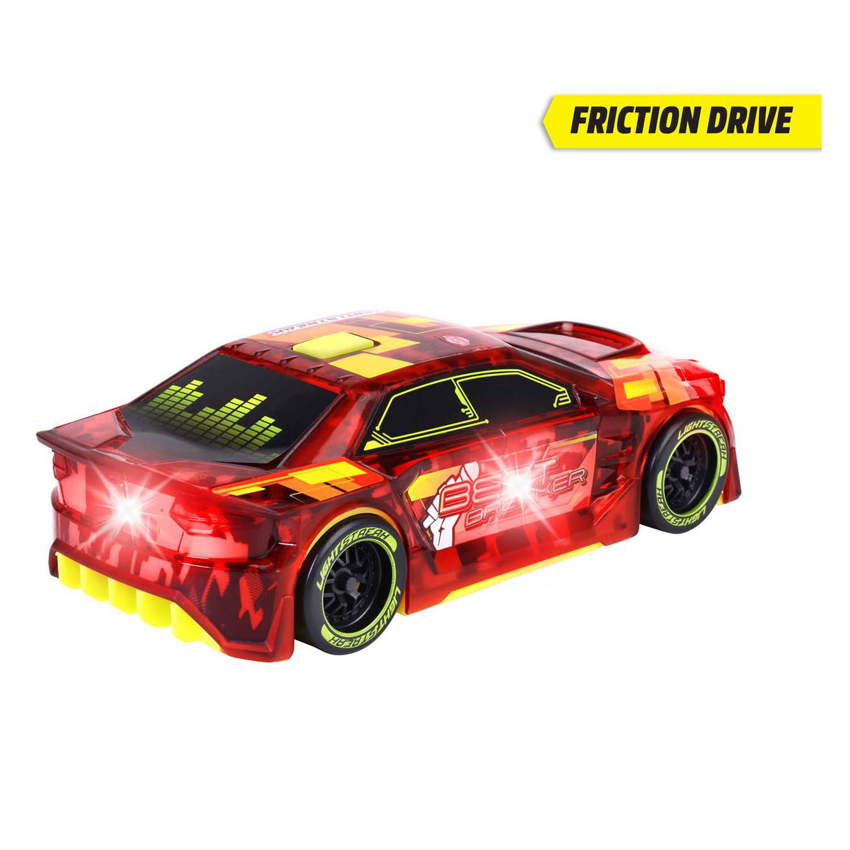 Dickie a battu la voiture de course rouge Breaker