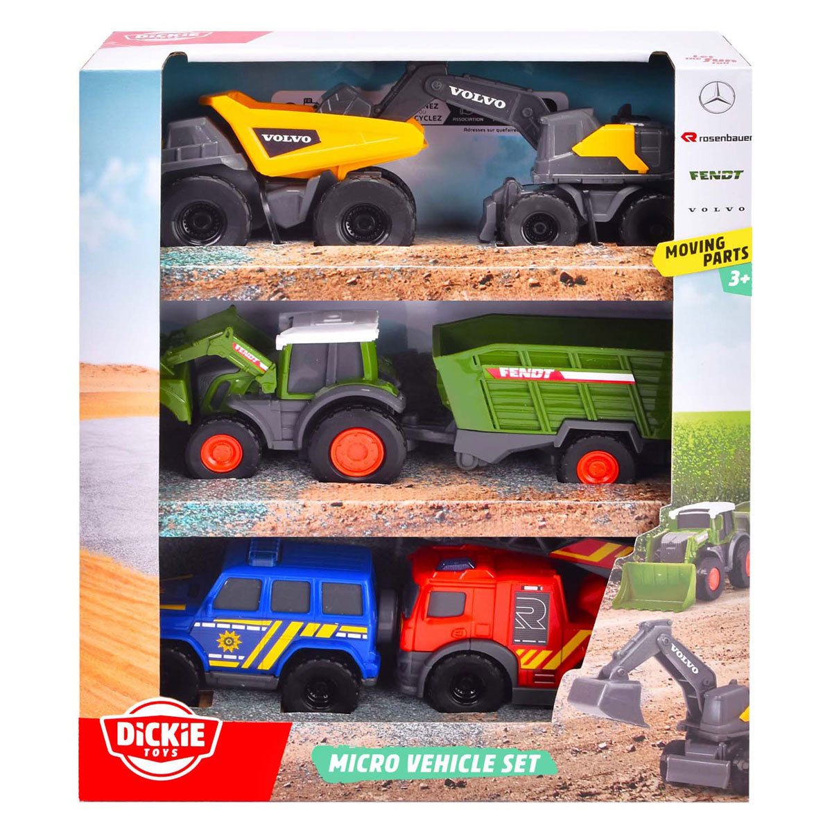 Véhicules de l'équipe Dickie micro city, 6 pcs.
