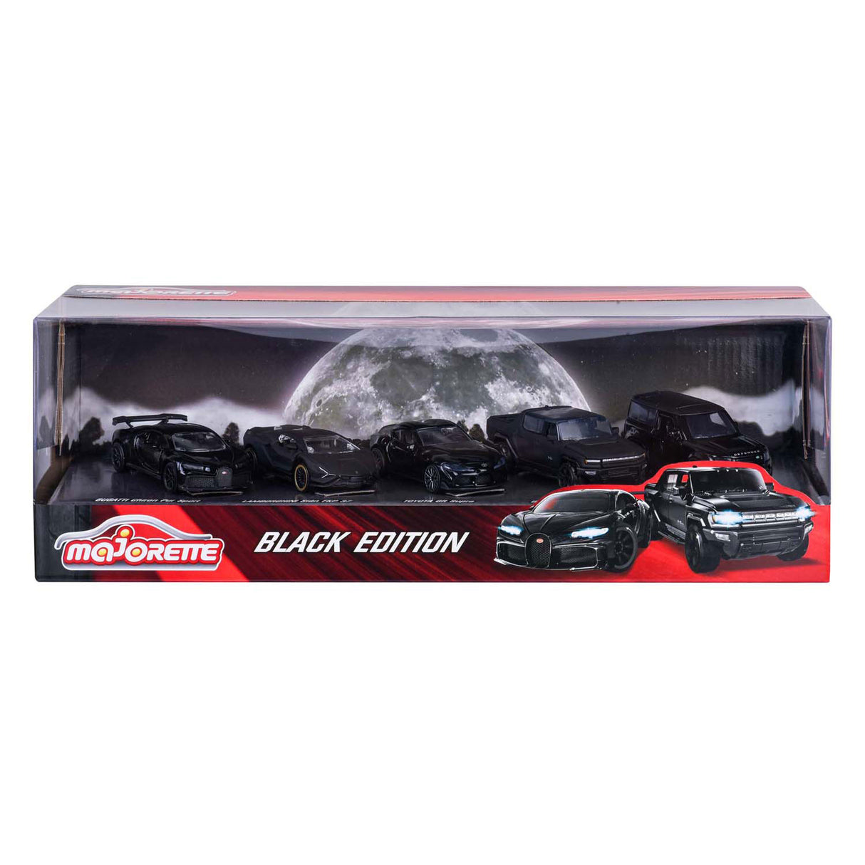 Véhicules moulés sous pression Majorette édition noire, 5 pcs.