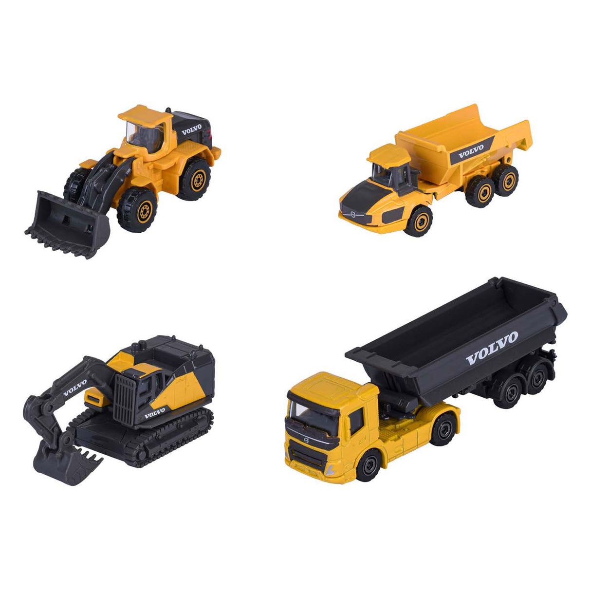Majorette Volvo construction, 4 pièces.