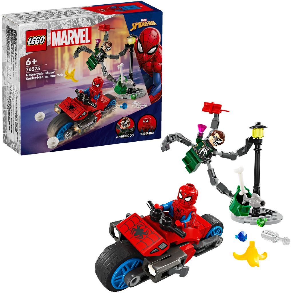 LEGO LEGO Super Heroes 76275 Motorcycle Pursuit: Spider-Man contre Doc Ock