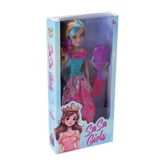 Poupée princesse 43 cm assortie | 2 pièces
