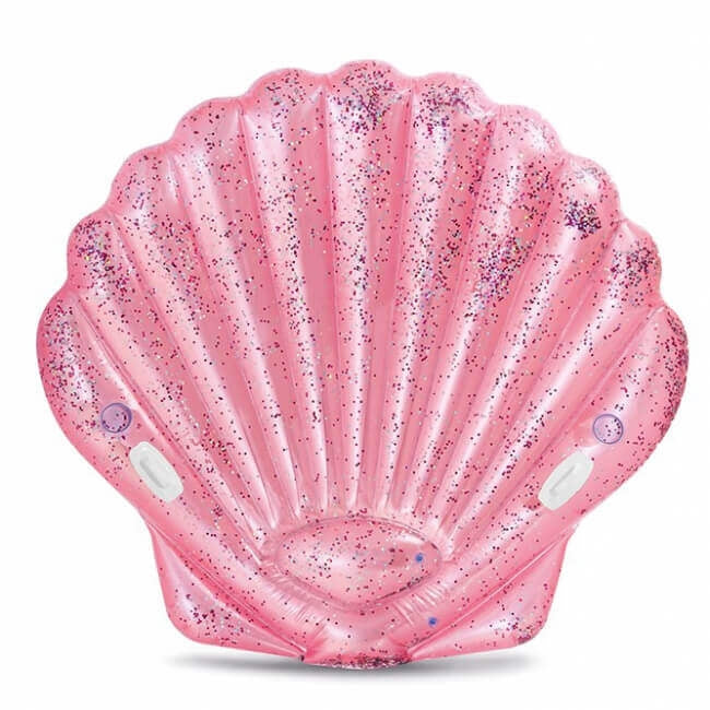 Lit aérien de coquille de mer rose Intex