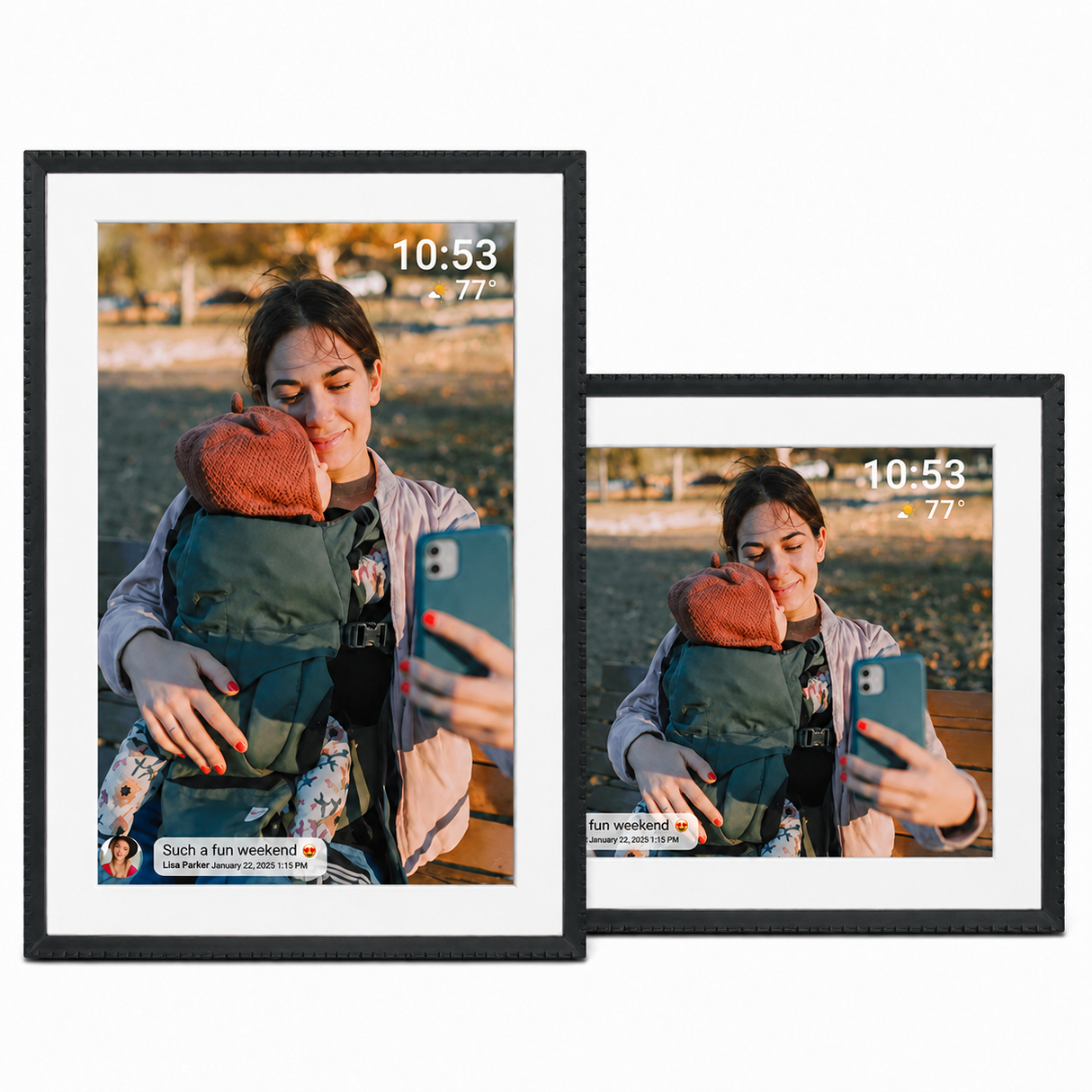 Benel Frameo cadre photo numérique HF-109t noir 10,1 pouces avec frameglow