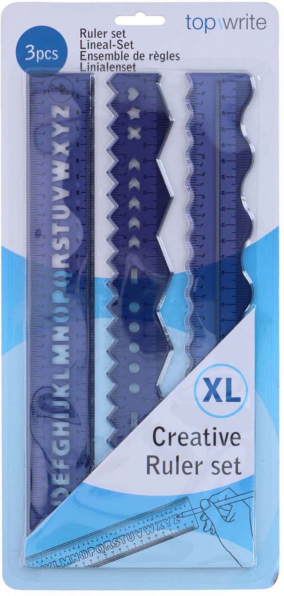 Jeu de règles créatives 30 cm, 3 pcs.