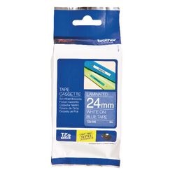 Ruban d'étiquettes brother tze555 blanc, bleu 24mmx8m