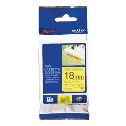 Ruban adhésif supplémentaire brother tzes641 18mmx8m noir jaune