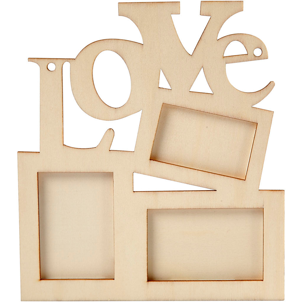 Cadre photo entreprise créative love wood
