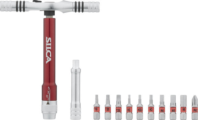 Jeu de clés à cliquet Silca cliquet en T + kit ti-torque kit dynamométrique à cliquet en T t-schlueesel