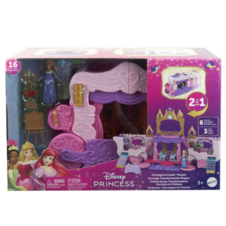 Disney Princess - Petit carrosse de poupée au château - Coffret de jeu 2 en 1