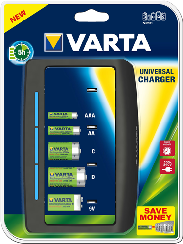 Varta chargeur de batterie nimh aa aaa | 1,2 VCC | 4x AA HR6 2600mAh | 1 pièce - -LCD de puissance - -LCD de puissance