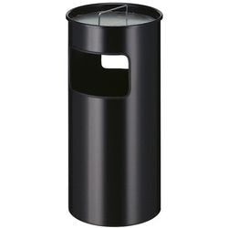 Poubelle à cendres et déchets 70x33cm 22,5l noir